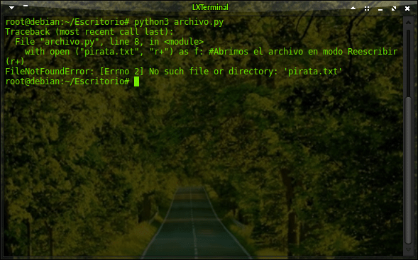 Error al abrir archivos en Python 3