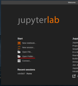 abrir carpeta en jupyter