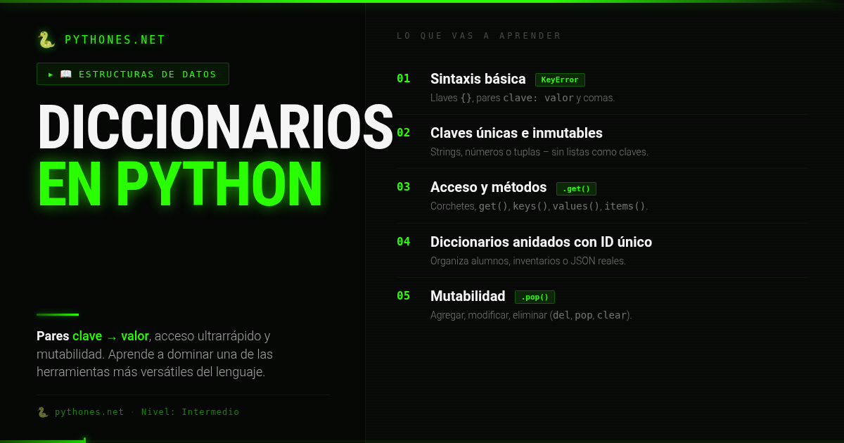 Diccionarios en Python - Actualizado 2026