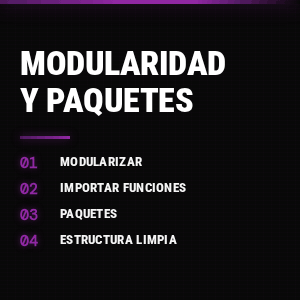 Modularidad en python, paquetes, portada
