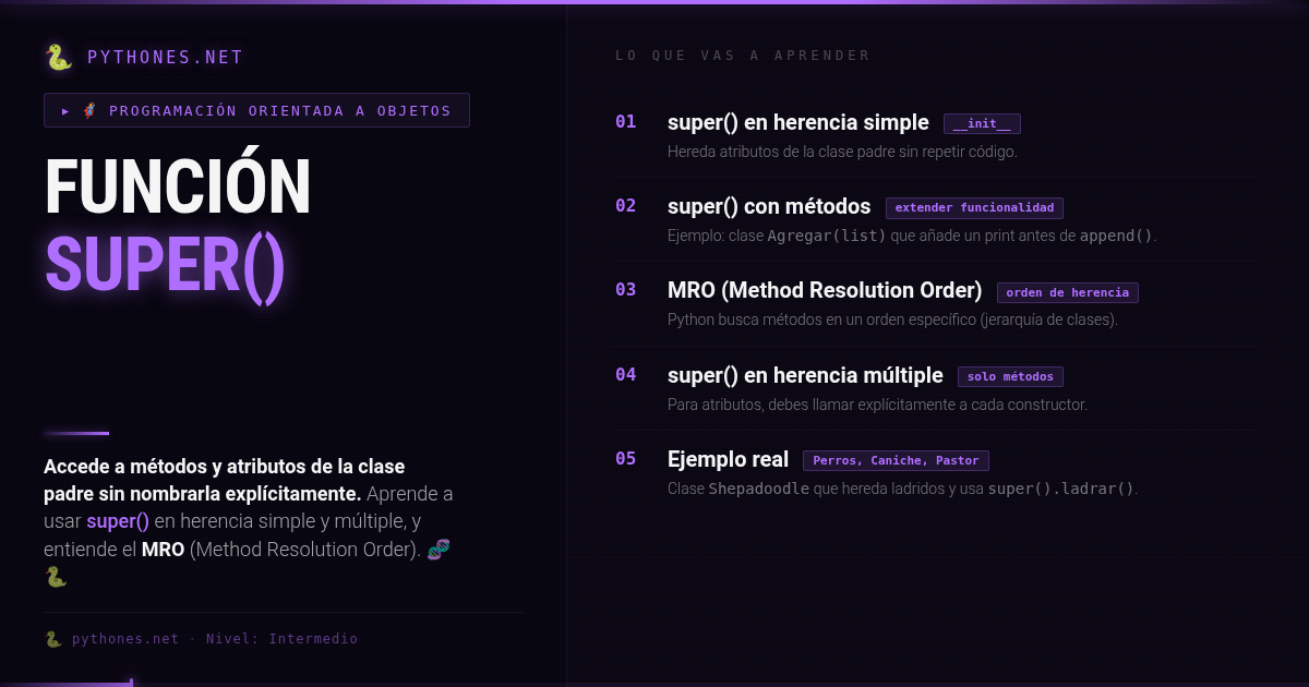 ⭐ La función super en python explicada 