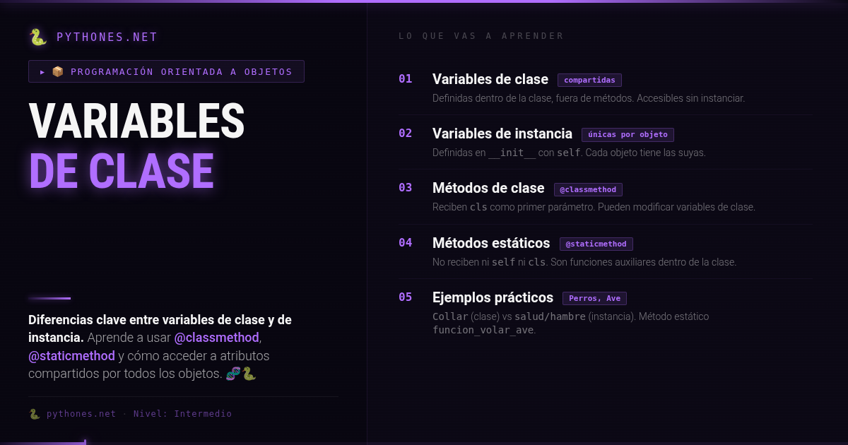 Variables de clase - Python OOP