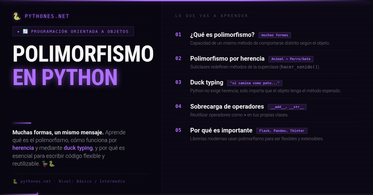 Polimorfismo en Python - Programación OOP