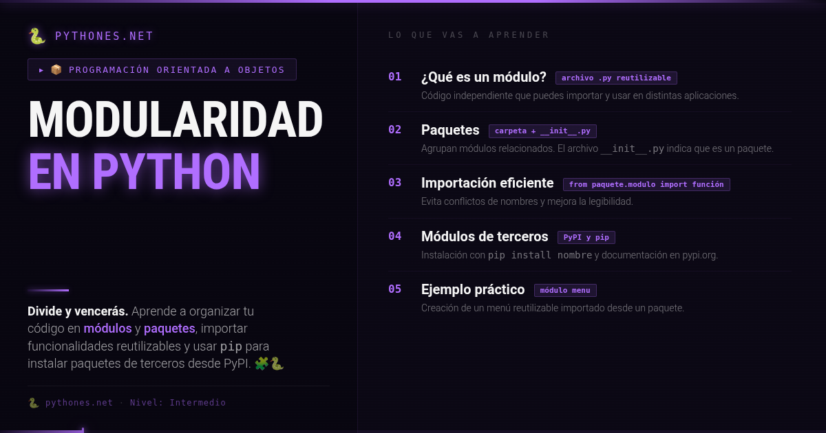Modularidad en Python - Programación OOP