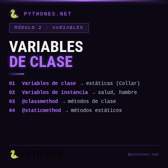 📦 Variables de Clases: Estáticas o de Instancia - PROGRAMACIÓN EN PYTHON