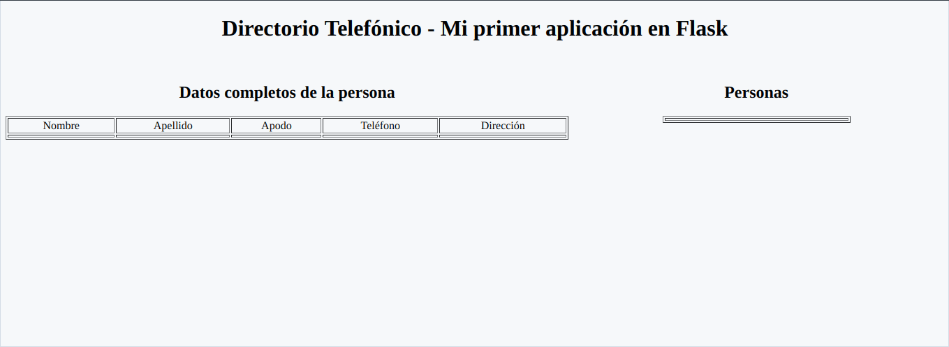 Aplicaciones flask: parte 1 - Vista previa de la app