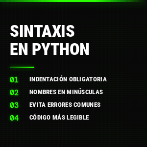 Sintaxis de Python: reglas básicas