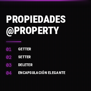 Propiedades con @property