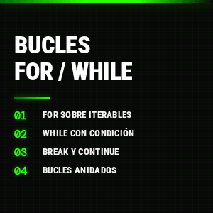 Bucles for y while en Python