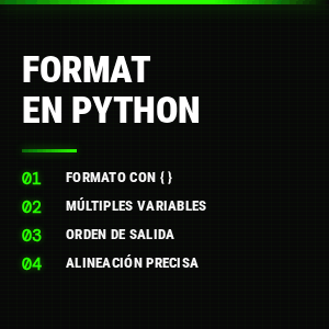 Formateo de strings con .format()