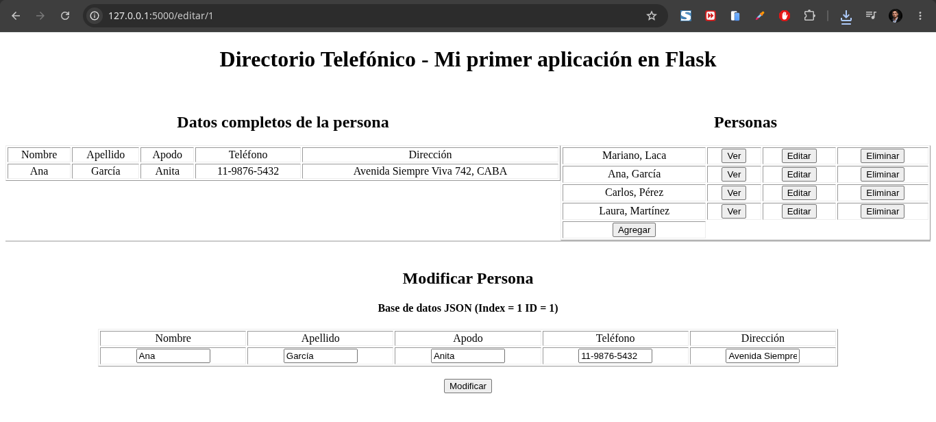 Jinja2 - Modificar datos formularios en flask