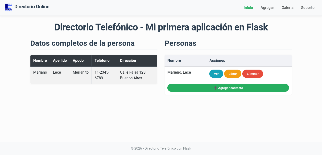 Ejemplo aplicación Flask + Bootstrap