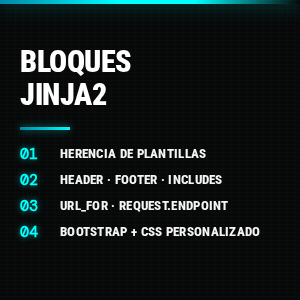 Bloques Jinja2: Herencia de plantillas en Flask